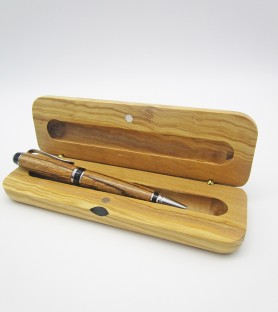 Olive wood pen holder