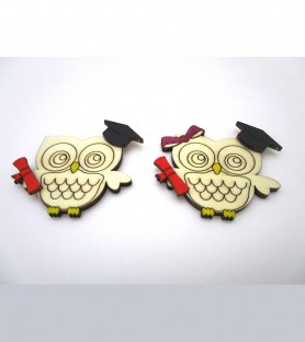 Owl magnet graduation favor