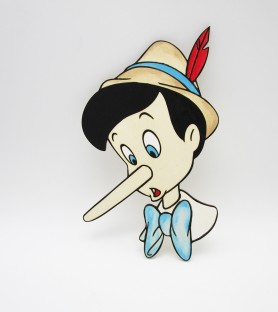 Pinocchio face, colored...